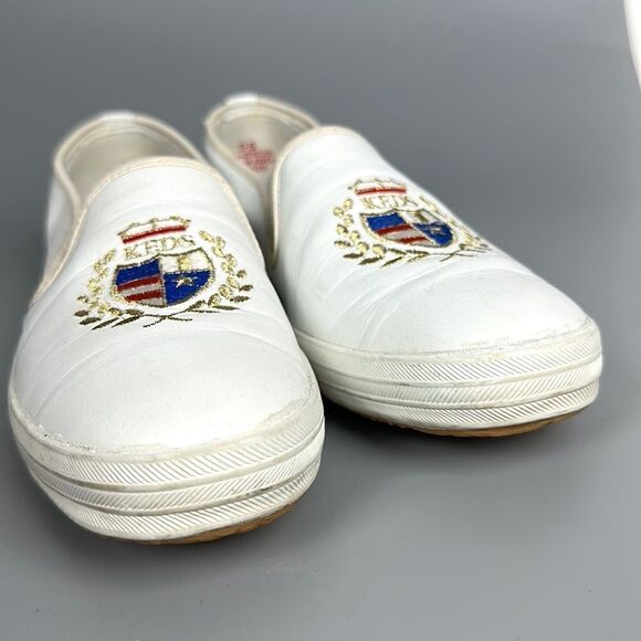 KEDS Vintage 90th White Embroidered Soft Leather Shoes Sneakers US 8 (vintage 9) - Picture 7 of 12